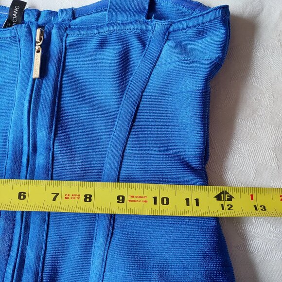Marciano Bandage Mini Blue Dress, XS - Picture 7 of 8
